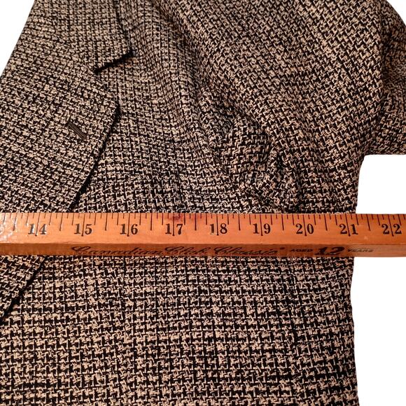 Dario Napoli Men's Sports Blazer 100% Silk Made in Italy Black and White Tweed - Picture 6 of 8